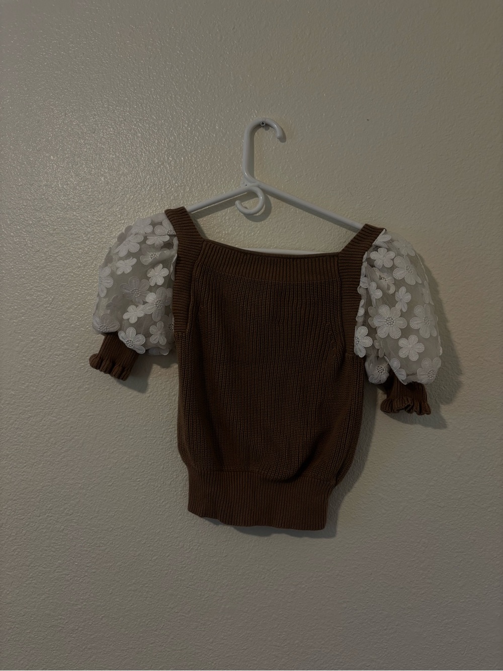 French Connection Camel Ribbed Knit Top - Picture 3 of 4